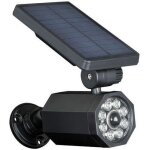 Spot solaire mural - ezsolar - design camra de surveillance - ip44 - 400 lumens - blanc neutre - noir ...