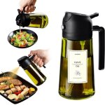 Spray huile cuisine 470ml ? vaporisateur huile air fryer 2 - en - 1 pour cuisson salades vinaigre et ... Spray huile cuisine 470ml ? vaporisateur huile air fryer 2 - en - 1 pour cuisson salades vinaigre et ...