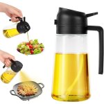 Spray huile cuisine vaporisateur huile 2 en 1 pulverisateur huile cuisine 470 ml air fryer pour cuisiner ...