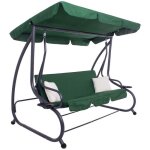 Balancelle de jardin - springos - venedig - 3 places - toit r�glable - 2 coussins inclus