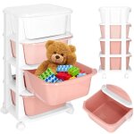 Springos meuble de rangement pour enfants  roulettes 4 tiroirs plastique