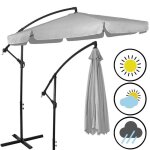 Springos parasol de jardin dport avec manivelle incluant une housse 350 cm