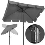 Springos� parasol de jardin rectangulaire avec fonction d?inclinaison et manivelle 240 cm