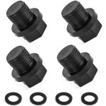 Bouchon de tuyau pour pompe de piscine spx1700fg - 4 pi�ces avec joints (noir)