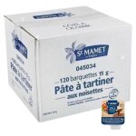 St mamet 120 barquettes de pte  tartiner noisette dose individuelle de 15g - lincontournable de votre ...