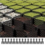 Stabilisateur de gravier - vevor - 52x27 m - grille de stabilisation de sol gocellulaire - profondeur ...
