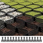 Stabilisateur de gravier - vevor - grille de stabilisation de sol gocellulaire - profondeur 75 mm - ...
