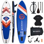 Stand up paddle gonflable - sup board - 320 * 80 * 15cm - jusqu 160 kg - vert - bleu