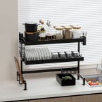 Stanew �gouttoir � vaisselleavec porte - ustensilessupport pour planche � d�couper - 65 * 78 * 27cm