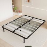 Sommier  lattes 140x190cm - 6pieds inclus - lit lattes de 125 mm montage rapide et facile robuste et ...