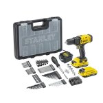 Perceuse visseuse - stanley fatmax - sfmcw223b - xj - 18v - 2 batteries 2ah - 100 accessoires