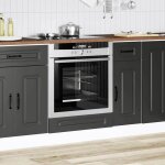 Star - meuble de cuisine bas / armoire  four kalmar - noir - bois dingnierie ll208