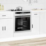 Star - meuble de cuisine bas / armoire  four porto - blanc brillant - bois dingnierie ll200