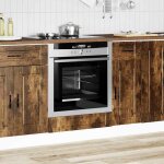 Star - meuble de cuisine bas / armoire � four porto - ch�ne fum� - bois ding�nierie ll190