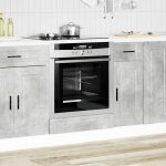 Star - meuble de cuisine bas / armoire  four porto - gris bton - bois dingnierie ll212