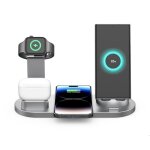 Station charge 3 en 1 sans fil pour samsung iphone iwatch airpod (gris)