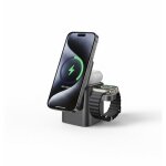 Station de charge rapide 3en1 tactile en aluminium magnetic portable sans fil pour smartphone montre ...