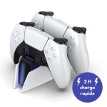 Station de charge rapide manettes ps5 ? chargeur double avec led ? dock de chargement usb - c ? accessoire ...