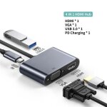 Station daccueil 4 en 1 hub usb c adaptateur type - c vers double hdmi extension décran 4k 60 hz usb ... Station daccueil 4 en 1 hub usb c adaptateur type - c vers double hdmi extension décran 4k 60 hz usb ...