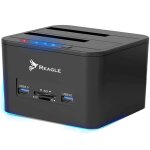 Station daccueil disque hdd ssd 2x lecteur de cartes usb docking station reagle