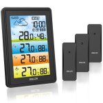 Station météo avec 3 capteurs extérieurs baromètre moniteur de température et dhumidité prévisions météo ... Station météo avec 3 capteurs extérieurs baromètre moniteur de température et dhumidité prévisions météo ...