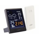 Station m�t�o avec �cran va et capteur ext�rieur - coloris noir