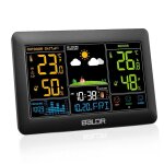 Station mto radio - pilote avec capteur extrieur dcfgrand cran couleur avec temprature / humidit ...