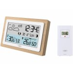Station météo radio - pilotée fws - 100 avec cadre en bois Station météo radio - pilotée fws - 100 avec cadre en bois
