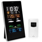 Station m�t�o sans fil avec capteur ext�rieur affichage num�rique multifonction couleur radio dcf thermom�tre ...