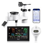 Station m�t�o sans fil wifi 7 en 1 - vevor - avec app - �cran va 1905 mm - thermom�tre de piscine - humidit� ...