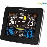 Station m�t�orologique sans fil avec �cran lcd capteur ext�rieur horloge dcf phases de lune visible noir ...