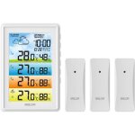Station mto sans fil thermomtre hygromtre 3 capteurs interieur exterieur station meteo pour maison jardin ...