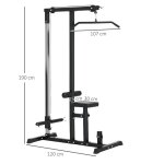 Station de musculation station de fitness multifonctionnelle avec sige rglable & poulie acier noir ...