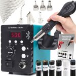 Station de soudage  air chaud techrebal 858d pro + lot de 6 soudures + buses + grille