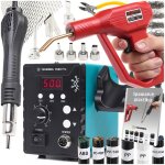 Station de soudage à air chaud techrebal 858d pro + lot de 6 soudures + buses + grille + agrafeuse Station de soudage à air chaud techrebal 858d pro + lot de 6 soudures + buses + grille + agrafeuse