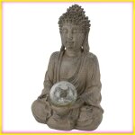 Statue de bouddhas haut de gamme lumi�re de jardin zen d�coration ext�rieure tranquille figurine daccent ...