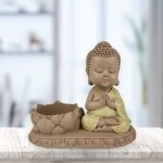 Statue bougeoir ch03 - figurine zen - porte - bonheur positivit� - porte bougie - cadeau mignon et spirituel ...