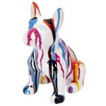 Statue bouledogue fran�ais collection galerie dart multicolore