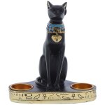 Statue de chat vintage - gigicial - rsine synthtique - noir - dcoration intrieure - objets dcoratifs ...