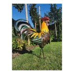 Statues coqs mtal jardin dcoration animaux pelouse cour et cuisine extrieure