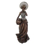 Statue dcoration femme avec jarre 35cm voyage inspiration afrique