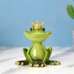 Statue de grenouille d�corative en r�sine avec couronne figurine dart vivant (85 x 5 x 8 cm grenouille ...