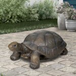 Statue de jardin tortue en béton gris 75x40x30 cm Statue de jardin tortue en béton gris 75x40x30 cm
