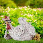 Statue de poule de jardin en r�sinepoule r�sine artisanat sculpture ornement de d�coration poules d�coration ...