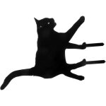 Statues en silhouette de chat en m�tal piquet d�coratif ext�rieur pour pelouse jardin