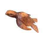 Statue tortue de mer xl 50cm. sculpture sur bois artisanale.