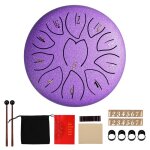 Steel tongue drum 6 pouces 11 tons handpan drum mini tambour  langue handpan instrument percussion steel ...