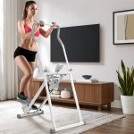 Stepper escalier pliable vertical guidon et p�dales r�glables �cran lcd entra�nement complet du corps ...