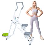 Stepper descalier verticale et pliable - flasidu - entranement complet du corps - guidon et pdales ...