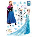 Stickers - anna elsa & olaf - multicolore - d�coration murale - enfant